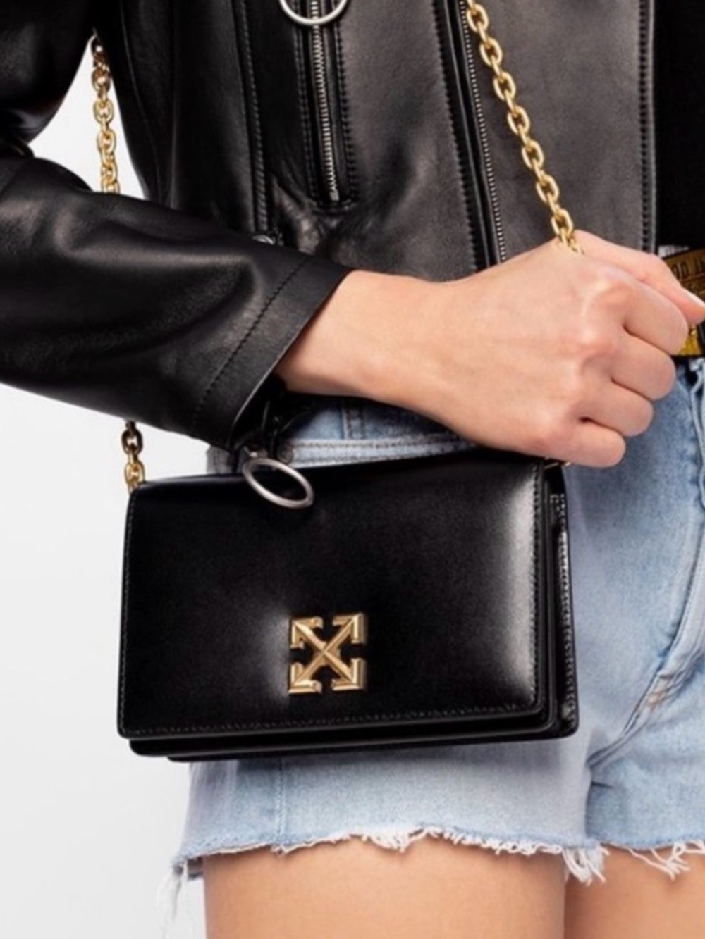 OFF WHITE Jitney 0.5 Woman Black Shoulder Bags